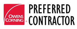 Owens Corning Preferred Contractor certification badge for Invictus Roofing, a certified roofing contractor providing roof installation, roof repair, and roof replacement